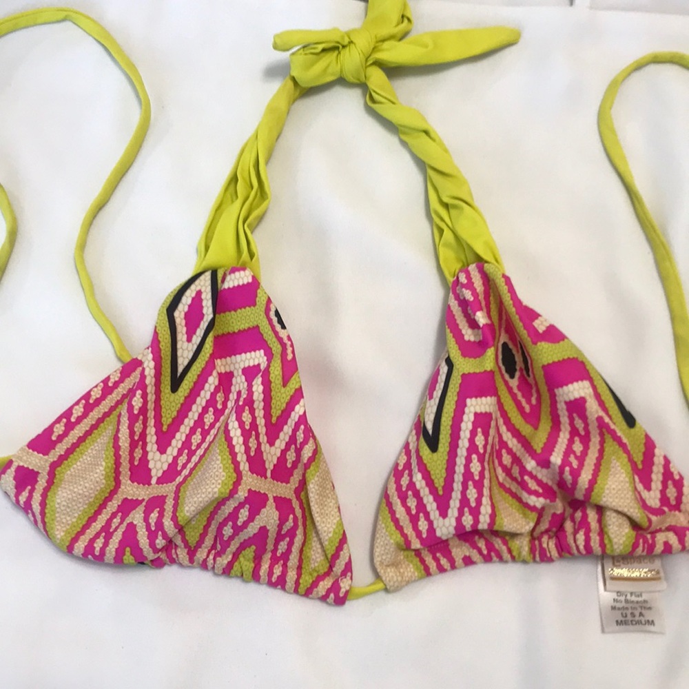 L Space neon bikini top medium!